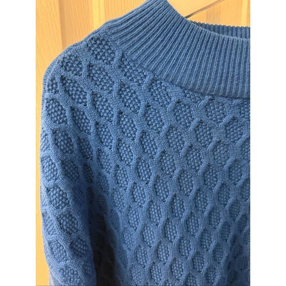 Talbots Royal Blue Textured Mock Neck Sweater sz 2X EUC - Picture 2 of 7